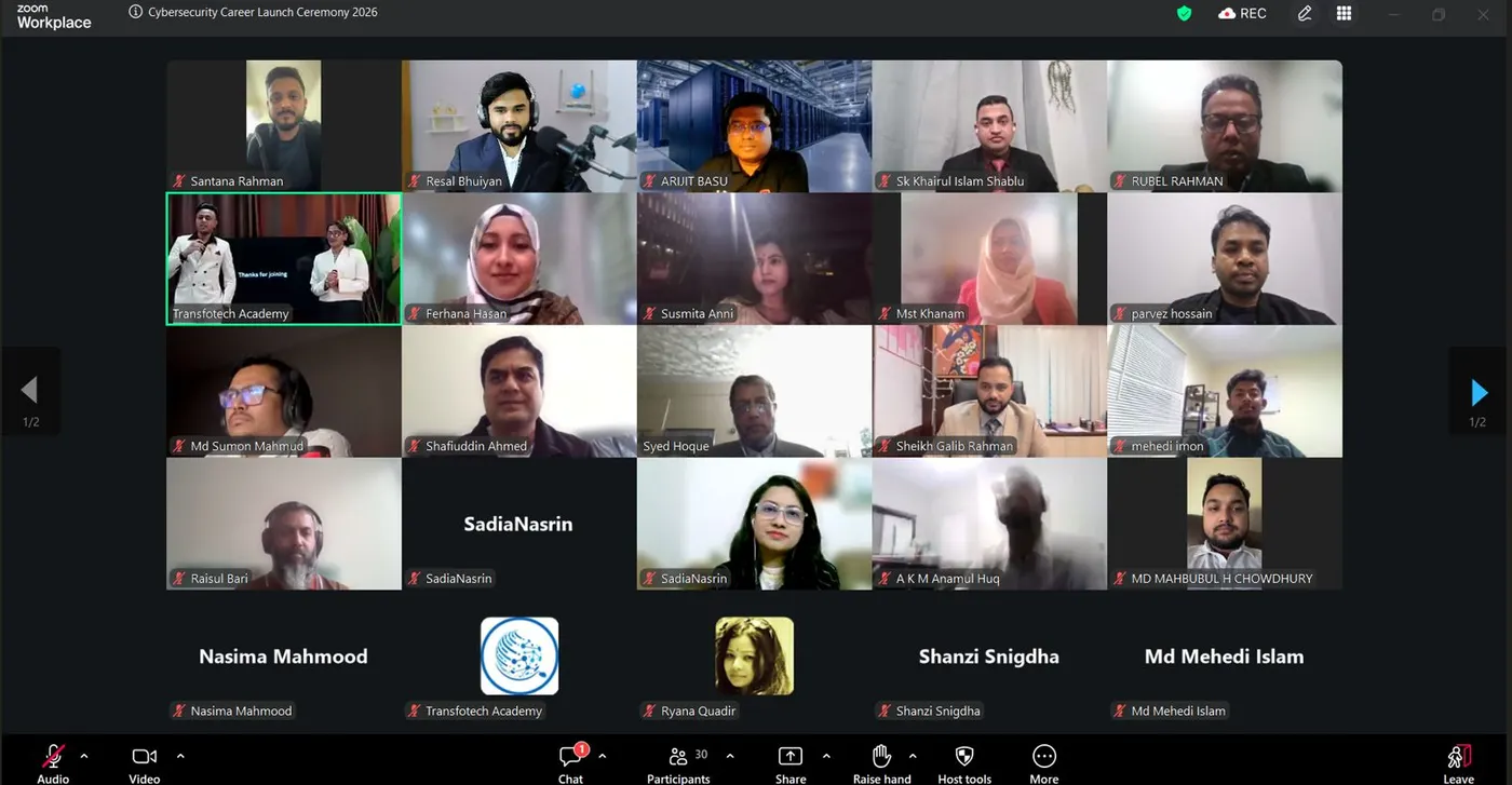 Transfotech Academy live class on Zoom